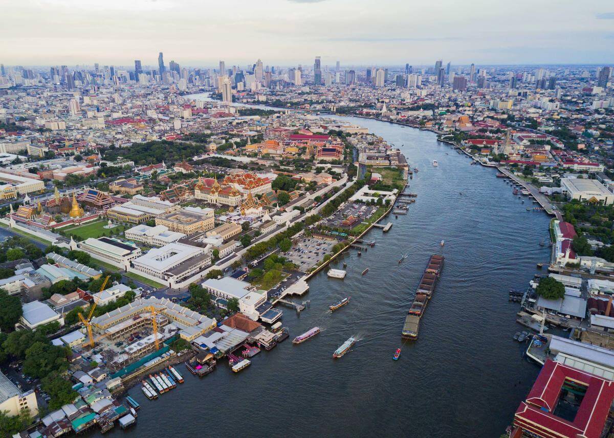 Río Chao Phraya Bangkok, Tailandia