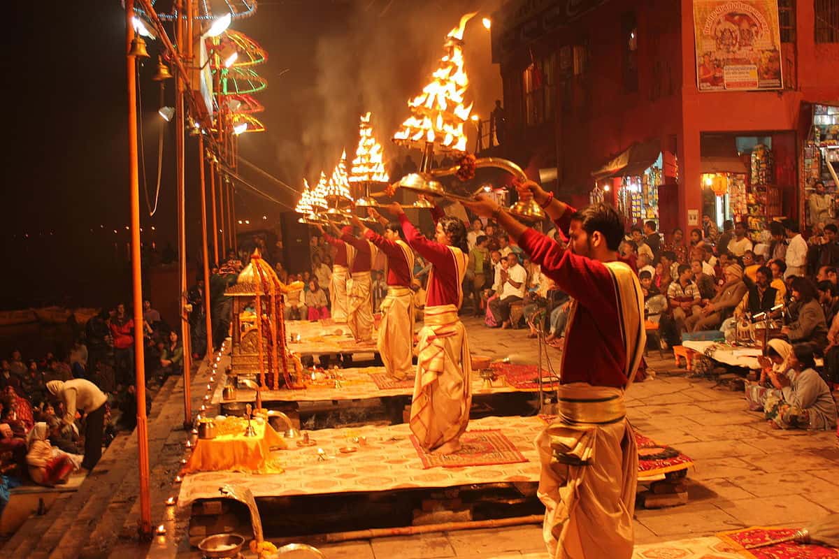 Ganga Aarti en Benarés