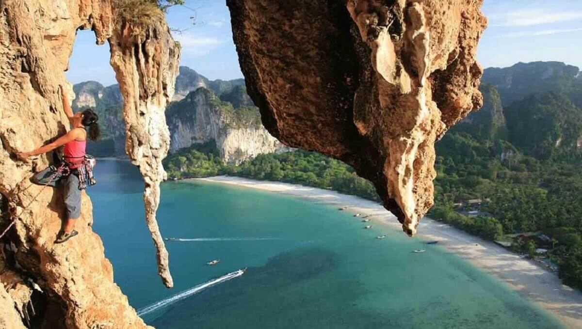 Practicar escalada en Ton Sai