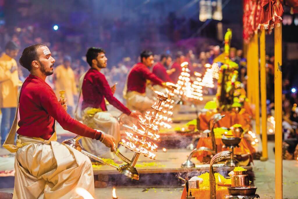 Aarti del Ganges en Varanasi
