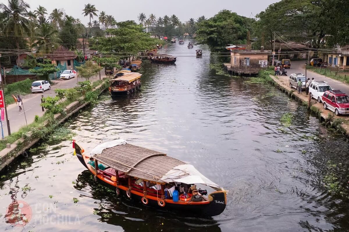 Alleppey, Kerala canales como Venecia tropical