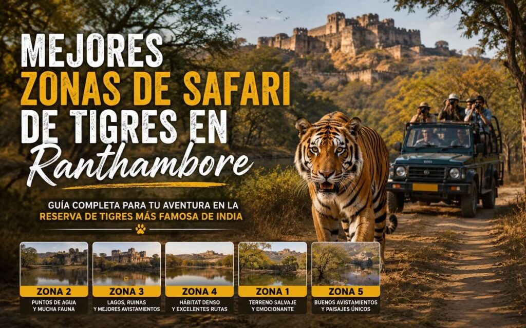zona de safari de tigres en Ranthambore