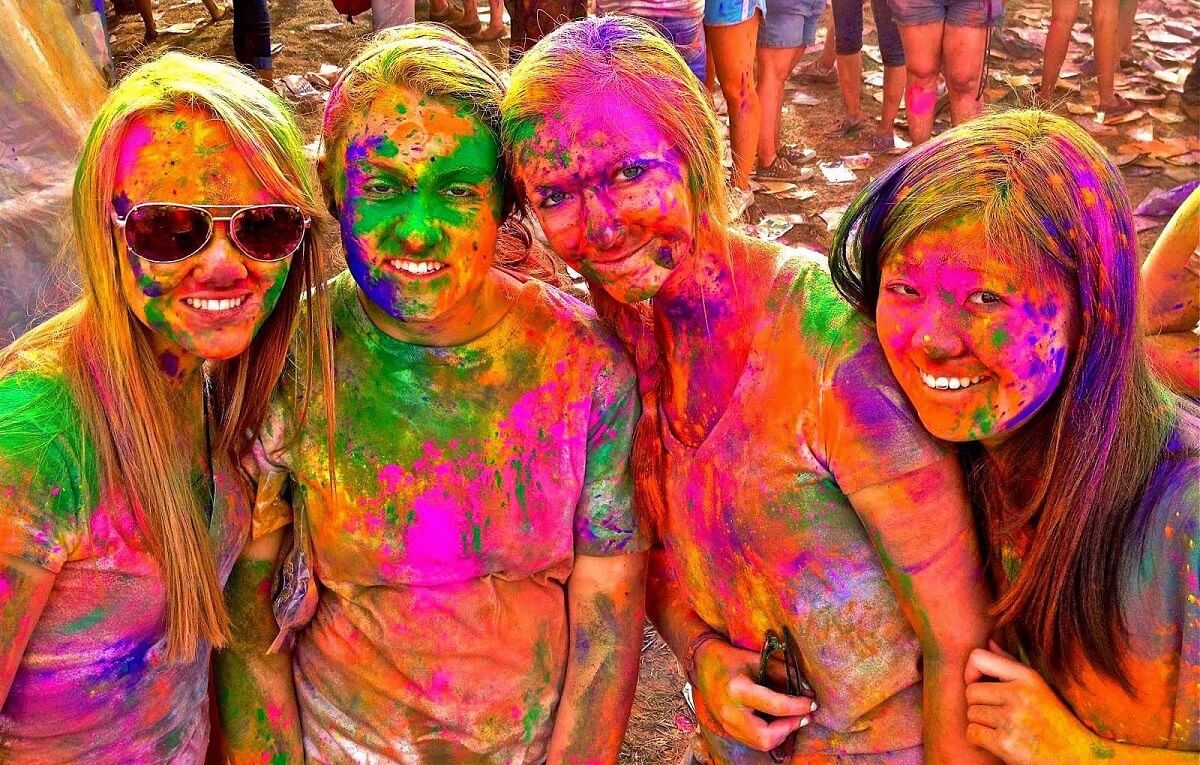Celebración de Holi en Jaipur