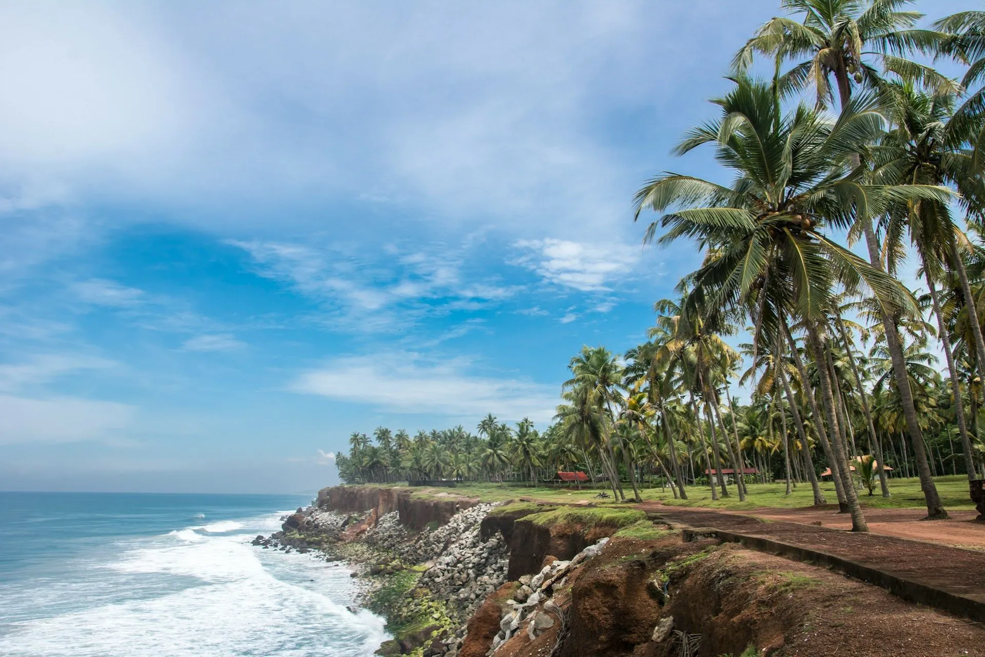 Costa de Varkala en Kerala