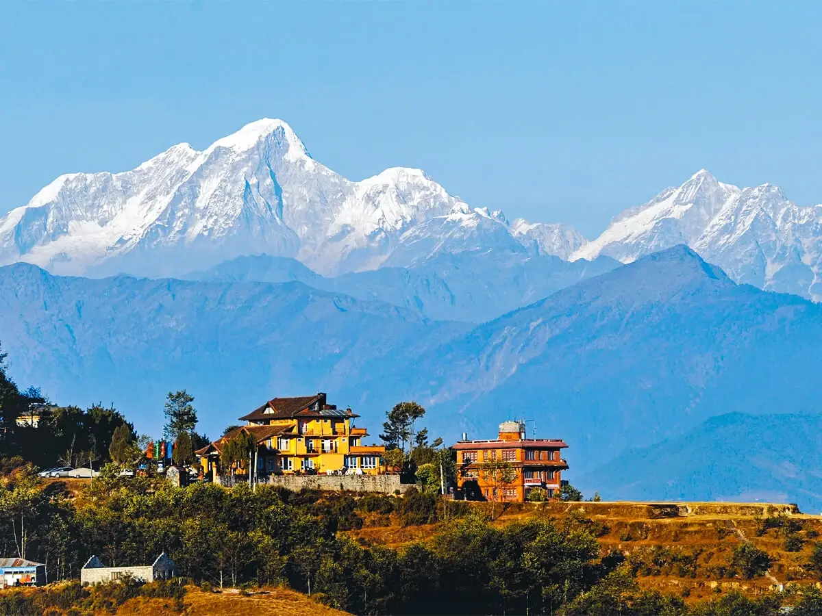 Amanecer sobre el Himalaya desde Nagarkot
