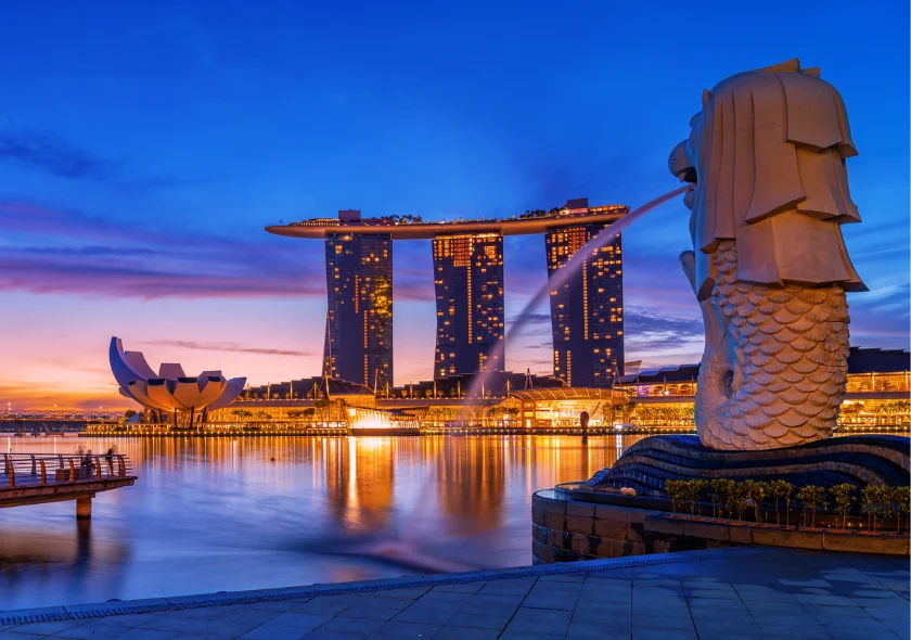 Llegada a Singapur al comenzar un viaje combinado con Bali